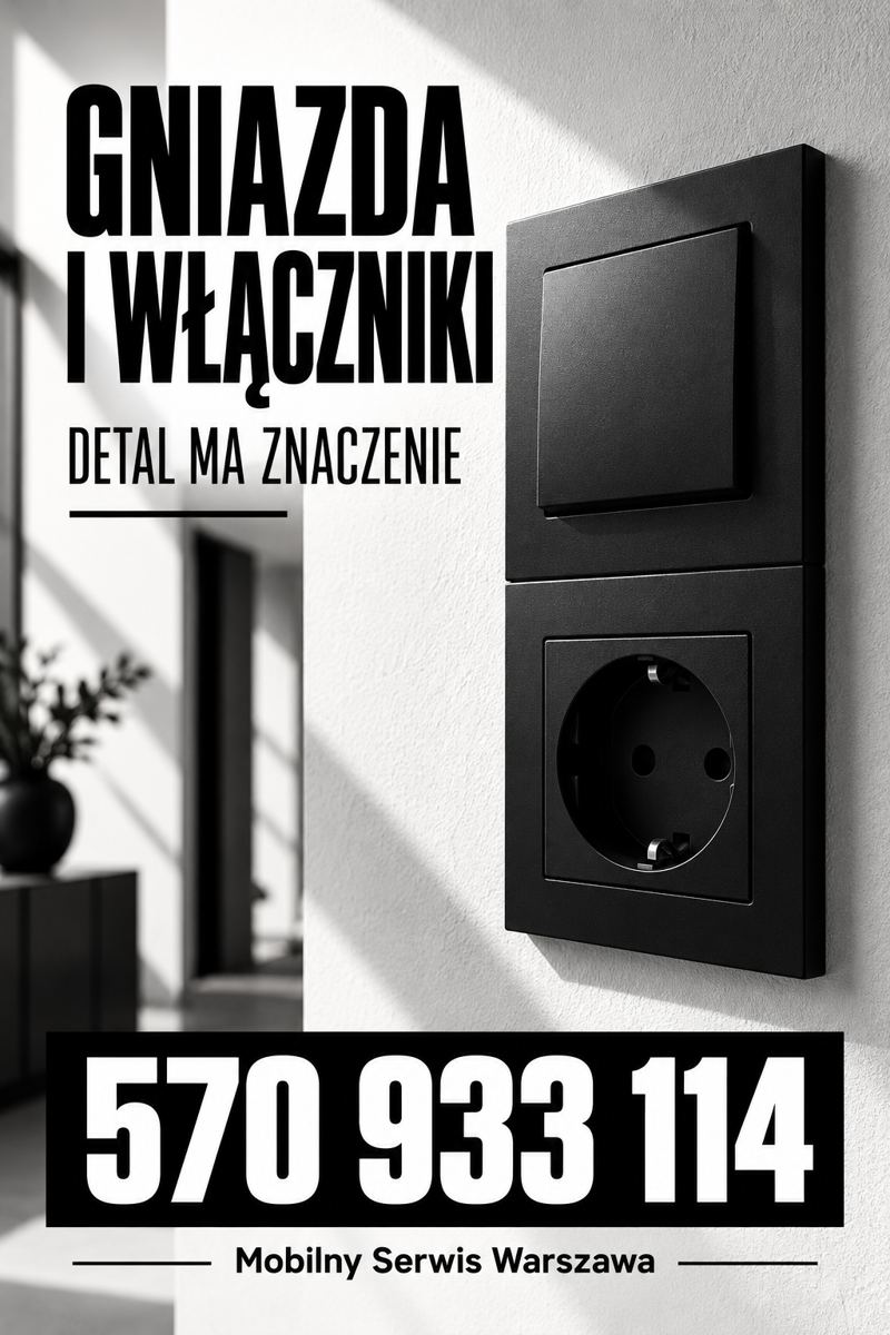 Gniazda — czarno-biały plakat pionowy