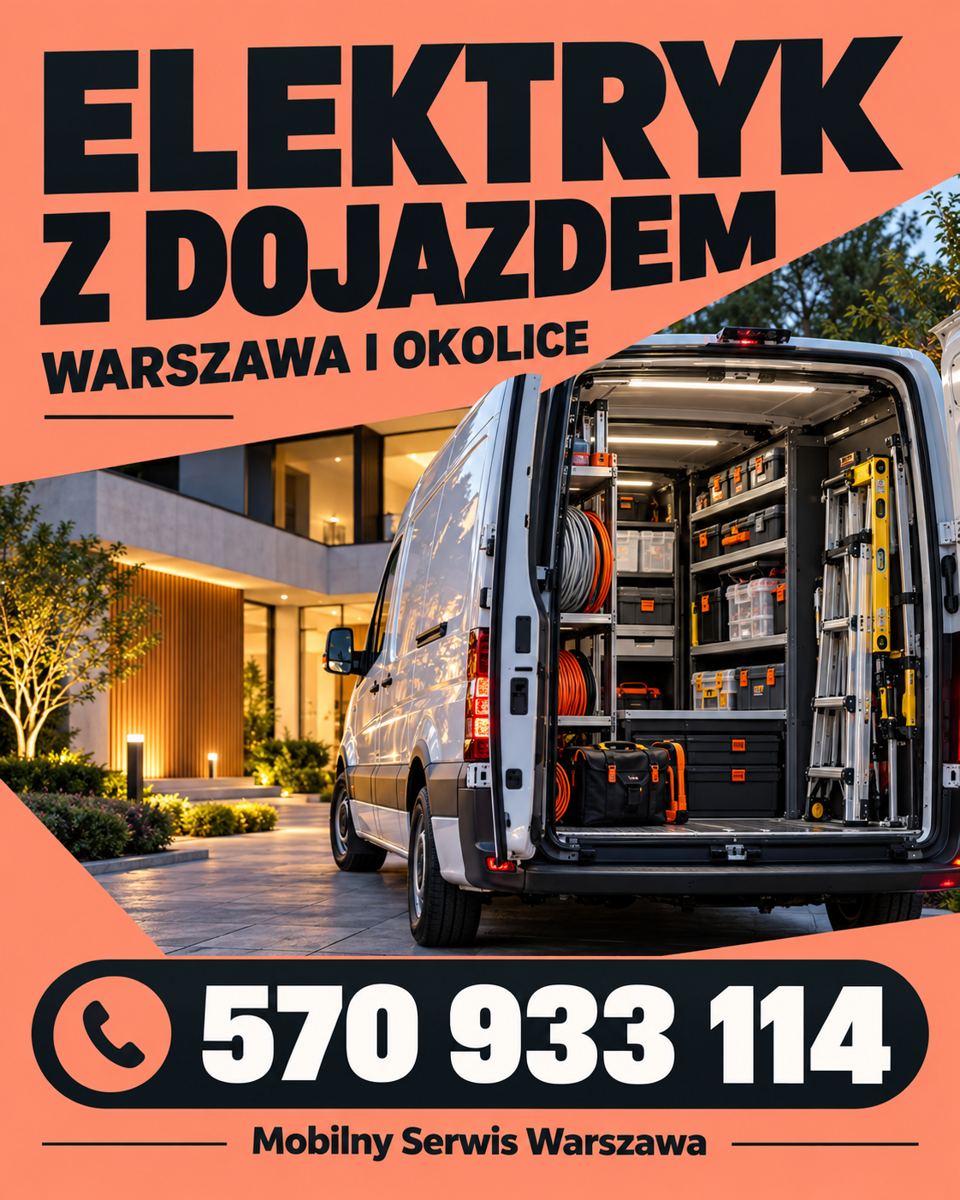 Z dojazdem — koralowy plakat pionowy